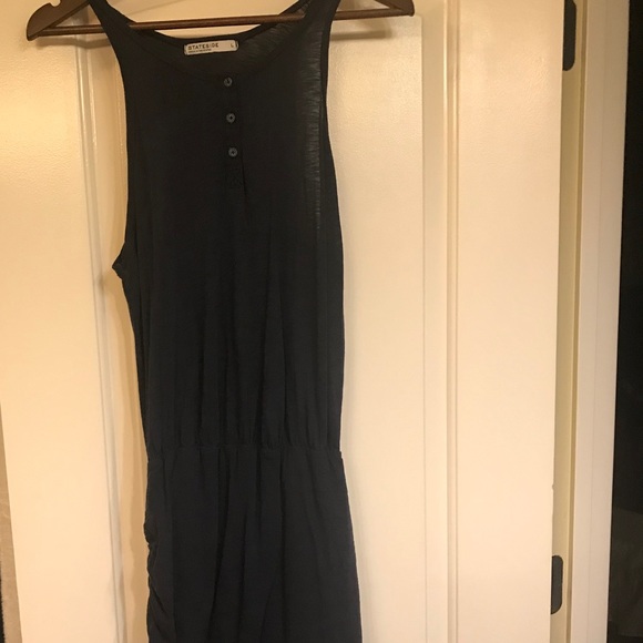 Stateside Creped Ruched Mini Dress in Navy - Picture 4 of 4